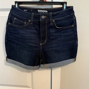 Sonoma Women's Indigo Jean Shorts, New without tag